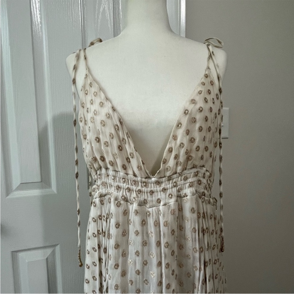 Free People Gold And Cream Maxi Dress - Picture 10 of 15